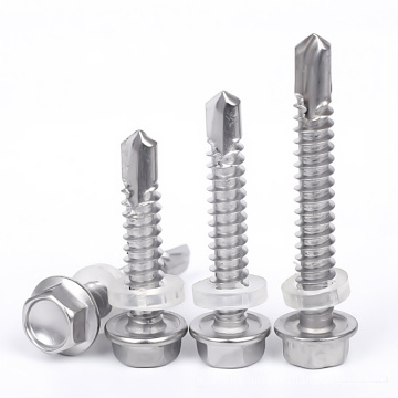 Flange Head Drilling Screw With Tapping Screw Thread